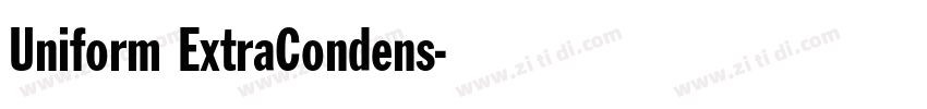 Uniform ExtraCondens字体转换